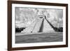 ¡Viva Mexico! B&W Collection - Chichen Itza Pyramid VII-Philippe Hugonnard-Framed Photographic Print