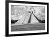¡Viva Mexico! B&W Collection - Chichen Itza Pyramid VII-Philippe Hugonnard-Framed Photographic Print