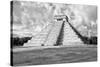 ¡Viva Mexico! B&W Collection - Chichen Itza Pyramid VII-Philippe Hugonnard-Stretched Canvas