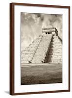 ¡Viva Mexico! B&W Collection - Chichen Itza Pyramid VIII-Philippe Hugonnard-Framed Photographic Print