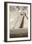 ¡Viva Mexico! B&W Collection - Chichen Itza Pyramid VIII-Philippe Hugonnard-Framed Photographic Print