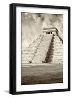 ¡Viva Mexico! B&W Collection - Chichen Itza Pyramid VIII-Philippe Hugonnard-Framed Photographic Print