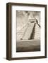 ¡Viva Mexico! B&W Collection - Chichen Itza Pyramid VIII-Philippe Hugonnard-Framed Photographic Print