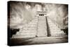 ¡Viva Mexico! B&W Collection - Chichen Itza Pyramid X-Philippe Hugonnard-Stretched Canvas
