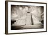 ¡Viva Mexico! B&W Collection - Chichen Itza Pyramid X-Philippe Hugonnard-Framed Photographic Print