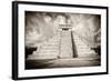 ¡Viva Mexico! B&W Collection - Chichen Itza Pyramid X-Philippe Hugonnard-Framed Photographic Print