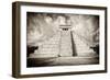 ¡Viva Mexico! B&W Collection - Chichen Itza Pyramid X-Philippe Hugonnard-Framed Photographic Print