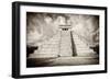 ¡Viva Mexico! B&W Collection - Chichen Itza Pyramid X-Philippe Hugonnard-Framed Photographic Print