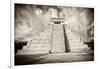 ¡Viva Mexico! B&W Collection - Chichen Itza Pyramid X-Philippe Hugonnard-Framed Photographic Print