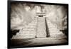 ¡Viva Mexico! B&W Collection - Chichen Itza Pyramid X-Philippe Hugonnard-Framed Photographic Print