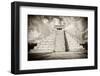 ¡Viva Mexico! B&W Collection - Chichen Itza Pyramid X-Philippe Hugonnard-Framed Photographic Print