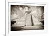 ¡Viva Mexico! B&W Collection - Chichen Itza Pyramid X-Philippe Hugonnard-Framed Photographic Print