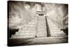 ¡Viva Mexico! B&W Collection - Chichen Itza Pyramid X-Philippe Hugonnard-Stretched Canvas