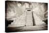 ¡Viva Mexico! B&W Collection - Chichen Itza Pyramid X-Philippe Hugonnard-Stretched Canvas