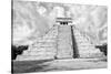 ¡Viva Mexico! B&W Collection - Chichen Itza Pyramid XI-Philippe Hugonnard-Stretched Canvas