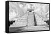 ¡Viva Mexico! B&W Collection - Chichen Itza Pyramid XI-Philippe Hugonnard-Framed Stretched Canvas