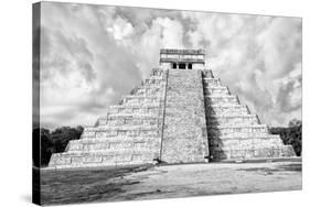 ¡Viva Mexico! B&W Collection - Chichen Itza Pyramid XI-Philippe Hugonnard-Stretched Canvas