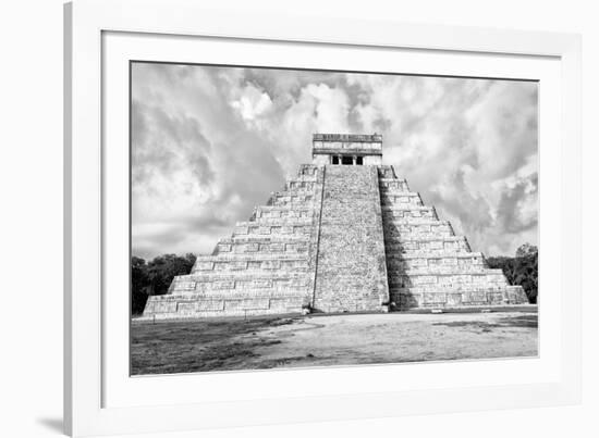 ¡Viva Mexico! B&W Collection - Chichen Itza Pyramid XI-Philippe Hugonnard-Framed Photographic Print