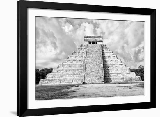 ¡Viva Mexico! B&W Collection - Chichen Itza Pyramid XI-Philippe Hugonnard-Framed Photographic Print