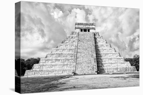 ¡Viva Mexico! B&W Collection - Chichen Itza Pyramid XI-Philippe Hugonnard-Stretched Canvas