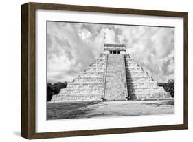 ¡Viva Mexico! B&W Collection - Chichen Itza Pyramid XI-Philippe Hugonnard-Framed Photographic Print