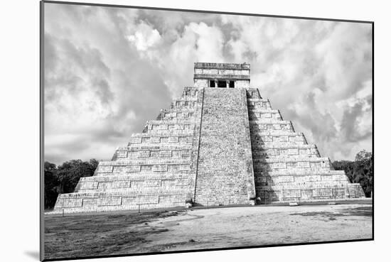 ¡Viva Mexico! B&W Collection - Chichen Itza Pyramid XI-Philippe Hugonnard-Mounted Photographic Print