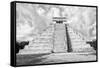 ¡Viva Mexico! B&W Collection - Chichen Itza Pyramid XI-Philippe Hugonnard-Framed Stretched Canvas