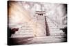 ¡Viva Mexico! B&W Collection - Chichen Itza Pyramid XII-Philippe Hugonnard-Stretched Canvas