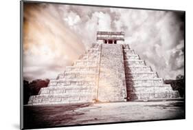 ¡Viva Mexico! B&W Collection - Chichen Itza Pyramid XII-Philippe Hugonnard-Mounted Photographic Print