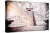 ¡Viva Mexico! B&W Collection - Chichen Itza Pyramid XII-Philippe Hugonnard-Stretched Canvas