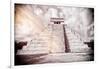 ¡Viva Mexico! B&W Collection - Chichen Itza Pyramid XII-Philippe Hugonnard-Framed Photographic Print