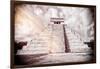 ¡Viva Mexico! B&W Collection - Chichen Itza Pyramid XII-Philippe Hugonnard-Framed Photographic Print