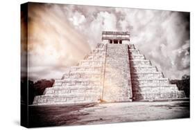 ¡Viva Mexico! B&W Collection - Chichen Itza Pyramid XII-Philippe Hugonnard-Stretched Canvas