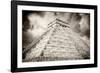 ¡Viva Mexico! B&W Collection - Chichen Itza Pyramid XIII-Philippe Hugonnard-Framed Photographic Print