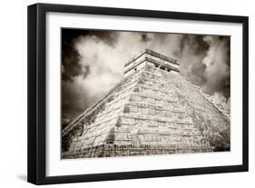 ¡Viva Mexico! B&W Collection - Chichen Itza Pyramid XIII-Philippe Hugonnard-Framed Photographic Print