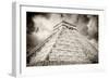 ¡Viva Mexico! B&W Collection - Chichen Itza Pyramid XIII-Philippe Hugonnard-Framed Photographic Print