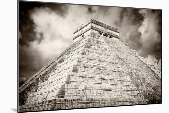 ¡Viva Mexico! B&W Collection - Chichen Itza Pyramid XIII-Philippe Hugonnard-Mounted Photographic Print