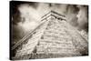 ¡Viva Mexico! B&W Collection - Chichen Itza Pyramid XIII-Philippe Hugonnard-Stretched Canvas