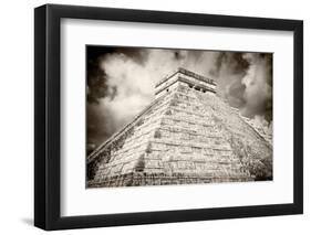 ¡Viva Mexico! B&W Collection - Chichen Itza Pyramid XIII-Philippe Hugonnard-Framed Photographic Print