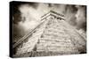 ¡Viva Mexico! B&W Collection - Chichen Itza Pyramid XIII-Philippe Hugonnard-Stretched Canvas