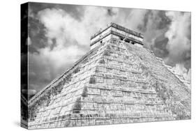 ¡Viva Mexico! B&W Collection - Chichen Itza Pyramid XIV-Philippe Hugonnard-Stretched Canvas