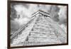 ¡Viva Mexico! B&W Collection - Chichen Itza Pyramid XIV-Philippe Hugonnard-Framed Photographic Print