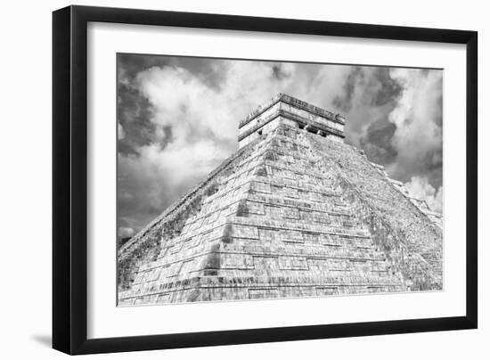 ¡Viva Mexico! B&W Collection - Chichen Itza Pyramid XIV-Philippe Hugonnard-Framed Photographic Print