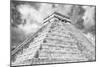 ¡Viva Mexico! B&W Collection - Chichen Itza Pyramid XIV-Philippe Hugonnard-Mounted Photographic Print