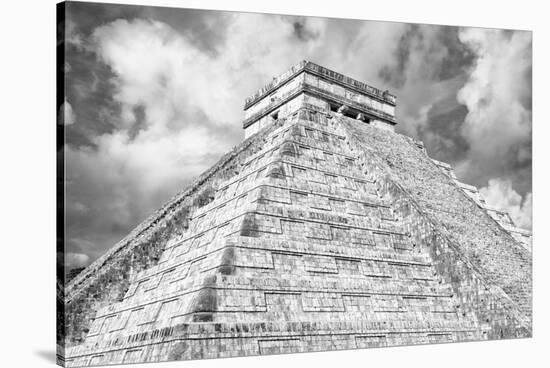 ¡Viva Mexico! B&W Collection - Chichen Itza Pyramid XIV-Philippe Hugonnard-Stretched Canvas