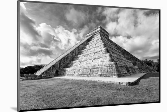 ¡Viva Mexico! B&W Collection - Chichen Itza Pyramid XIX-Philippe Hugonnard-Mounted Photographic Print