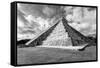 ¡Viva Mexico! B&W Collection - Chichen Itza Pyramid XIX-Philippe Hugonnard-Framed Stretched Canvas