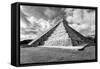 ¡Viva Mexico! B&W Collection - Chichen Itza Pyramid XIX-Philippe Hugonnard-Framed Stretched Canvas