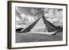 ¡Viva Mexico! B&W Collection - Chichen Itza Pyramid XIX-Philippe Hugonnard-Framed Photographic Print