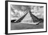 ¡Viva Mexico! B&W Collection - Chichen Itza Pyramid XIX-Philippe Hugonnard-Framed Photographic Print